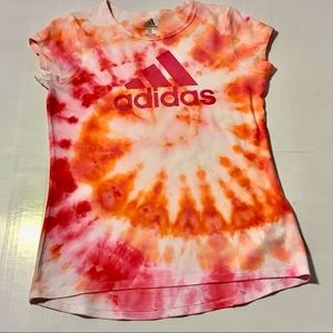 Handmade Tie Dye Girls Adidas Shirt